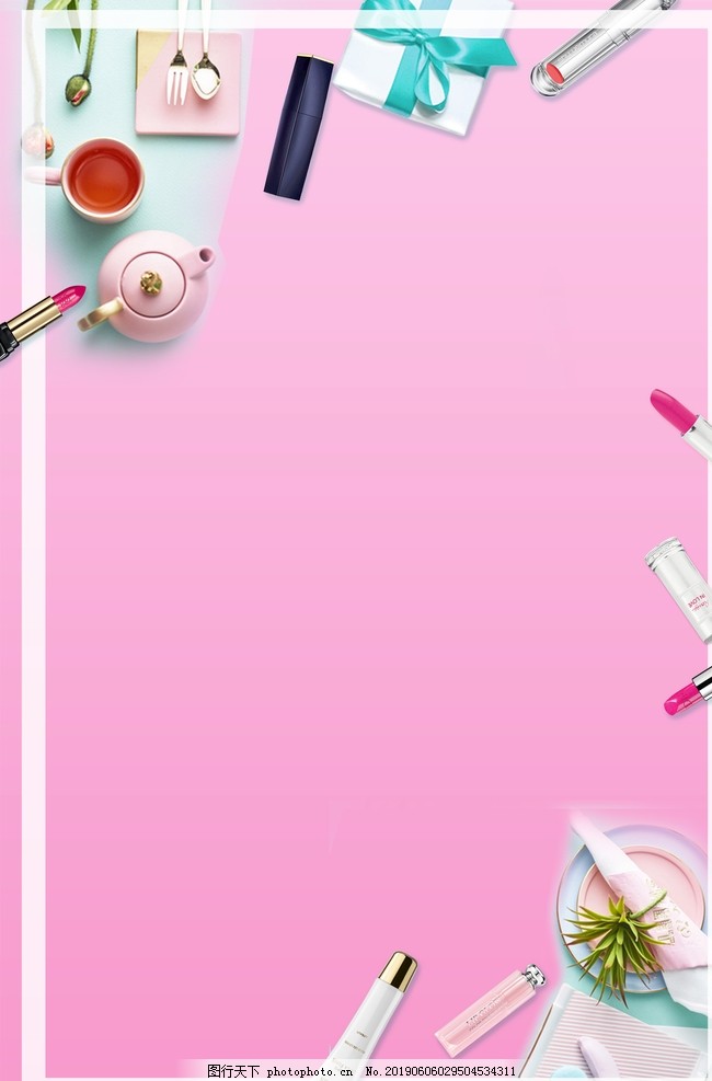 化妝品背景圖片 視覺藝術(shù)與品牌魅力的交融